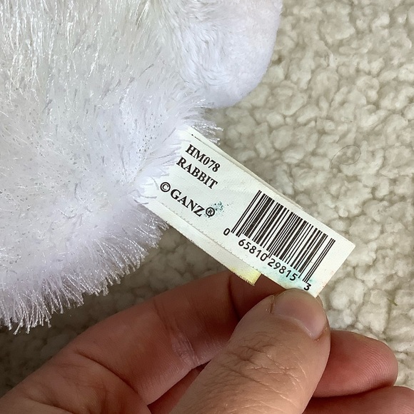 GANZ Webkinz HM078 White Bunny Rabbit Plush Stuffed Animal Toy No Code - Picture 7 of 7